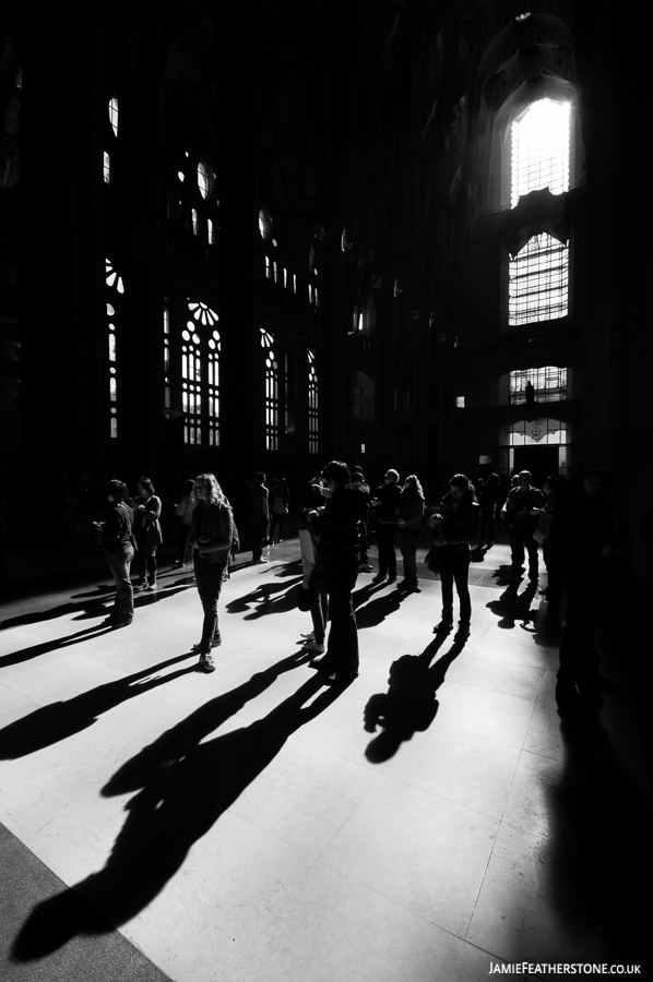 Sacred shadows. Sagrada Familia, Barcelona