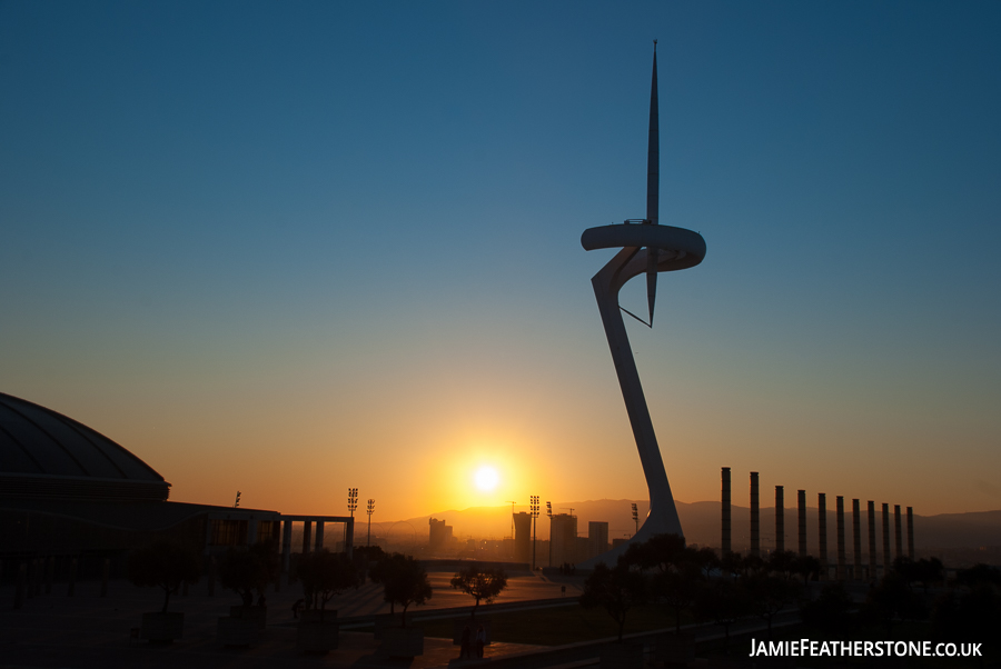 Montjuïc sunset. Barcelona