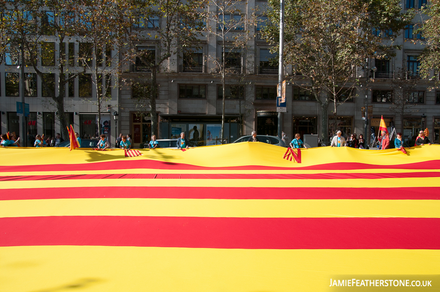 Catalan Flag. Passeig de Grácia, Barcelona