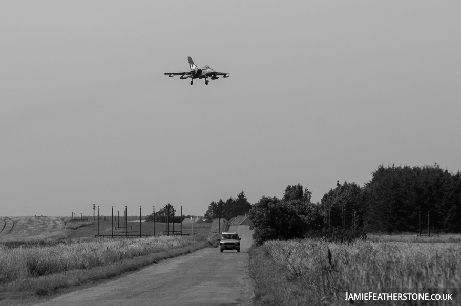 Tornado v Land Rover. Lossiemouth, Moray
