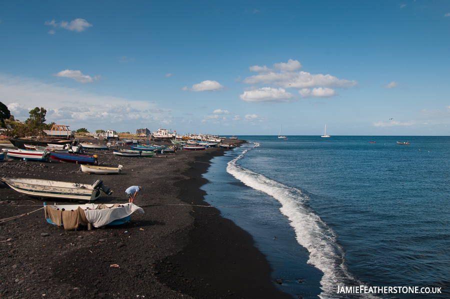 Volcanic sands. Stromboli, Italy